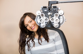 Young Lady Visiting the Optometrist